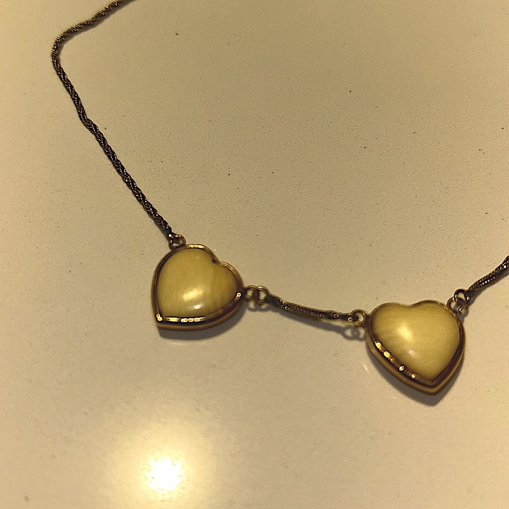 Ivory hearts vintage choker - Picture 2 of 3